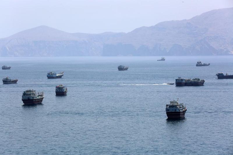 Imagen del 20 de junio de 2026 del estrecho de Ormuz, cerca de Khasab, un pequeño poblado en el norte de Omán. (Xinhua/Wen Xinnian)